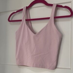 lululemon athletica pale Pink Ribbed Tank Top